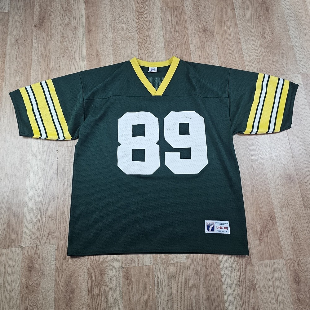 Logo 7 Green Bay Packers Jersey Mens L Green Mark Chmura 89 Vintage 90s NFL USA
